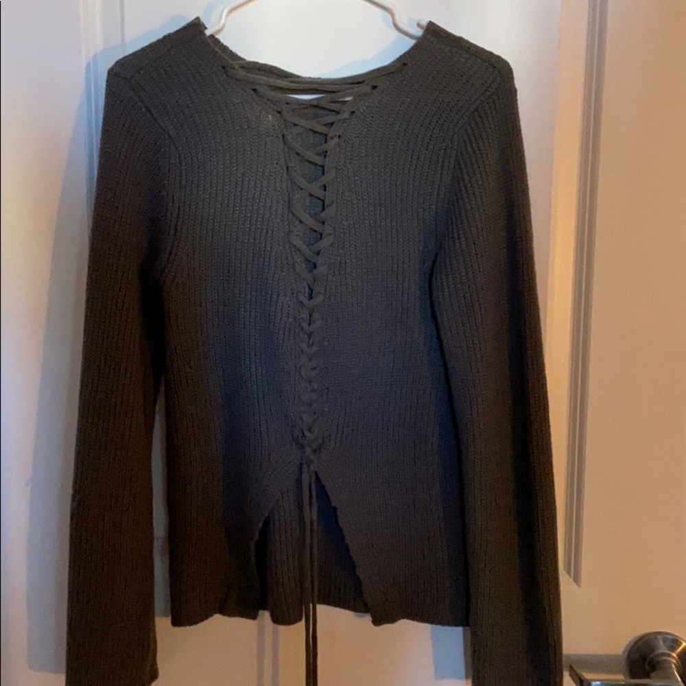 Back Braided Sweater